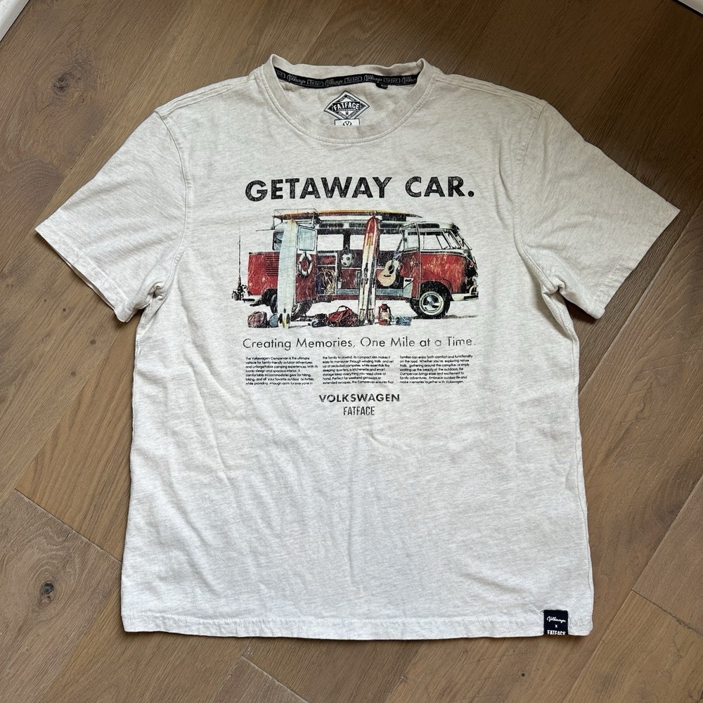 Fat Face Mens VW Volkswagen Getaway Car Graphic T-Shirt Size M